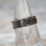 Vintage Sterling and 14k Gold Band Ring 6