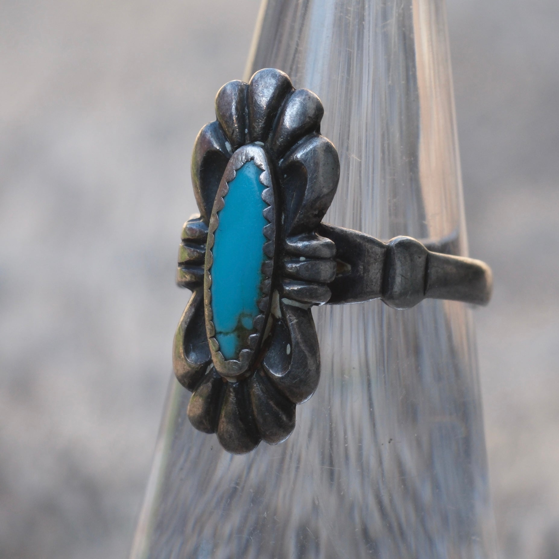 Vintage Sterling Turquoise Ring 4