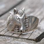 Vintage Sterling Silver Horse Ring 11.75