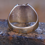 Vintage Sterling Turquoise Lucky Horseshoe Ring 13