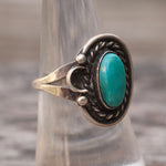 Vintage Sterling Turquoise Ring 7.25