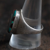 Vintage Sterling Zuni Inlay Ring 10.75