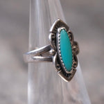 Vintage Sterling Turquoise Ring 5.25