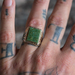 Vintage Sterling Serpentine Signet Ring 8.75