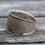 Vintage Sterling Textured Silver Band 7