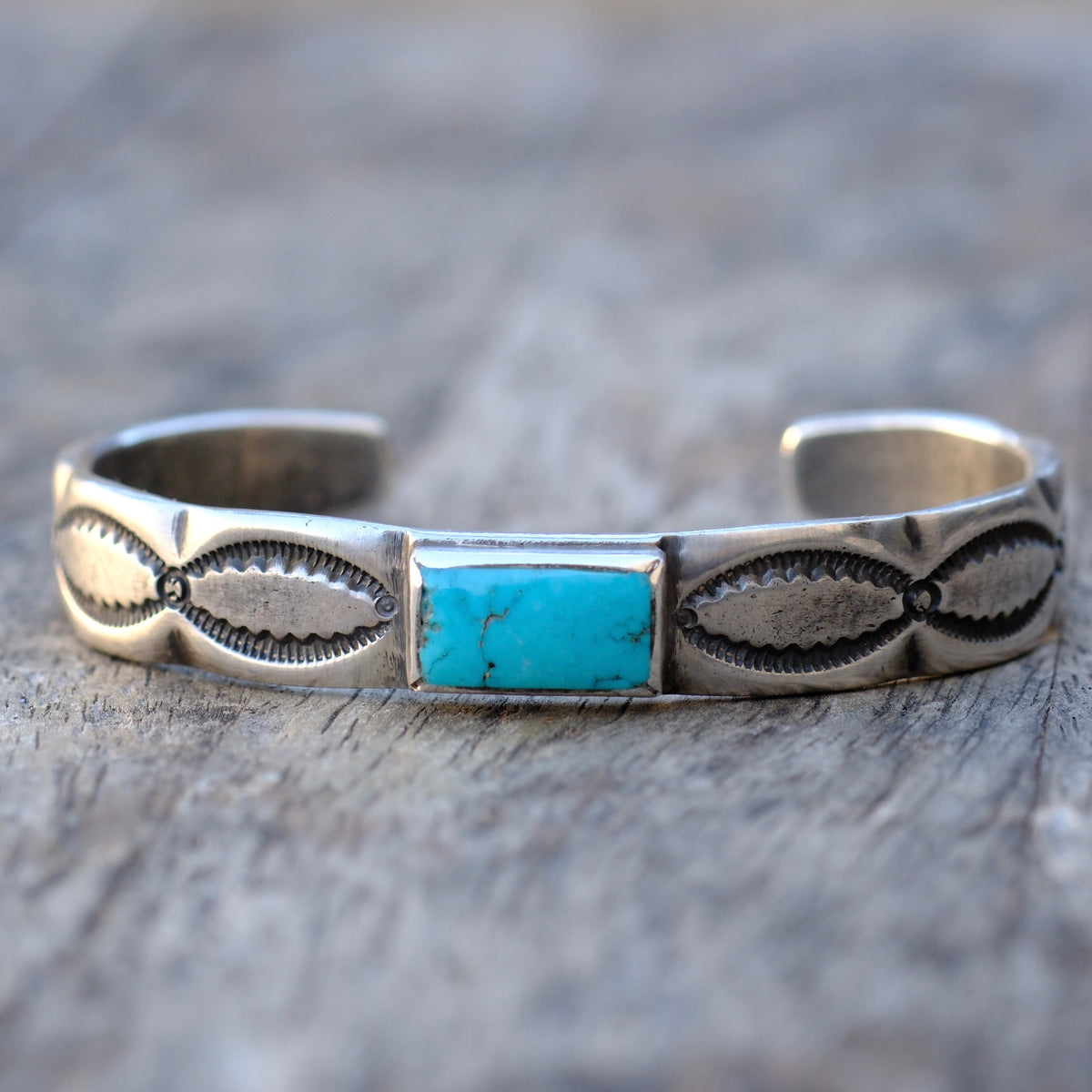 Joe O'Neill Turquoise Stamped Cuff Bracelet