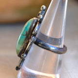 Vintage Sterling Turquoise Ring 8.25