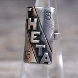 Vintage Sterling Theta Ring 4.75