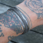 Vintage Sterling Silver Stamped Cuff