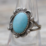 Vintage Sterling Turquoise Ring 8