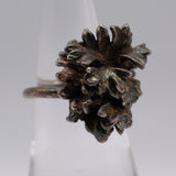 Vintage Sterling Silver Rose Ring 5.25