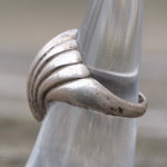 Vintage Sterling Silver Modernist Ring 5.75