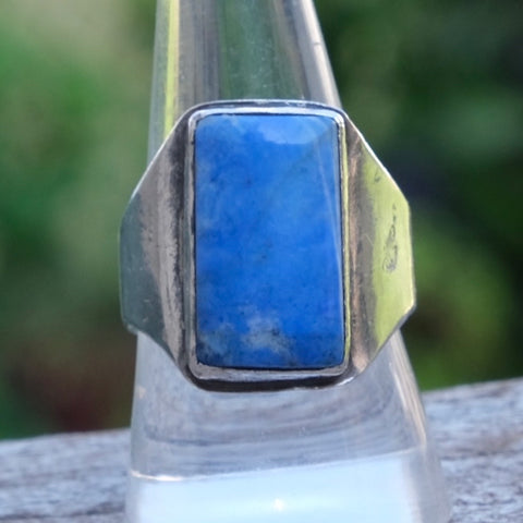 Vintage Sterling Lapis Ring 10