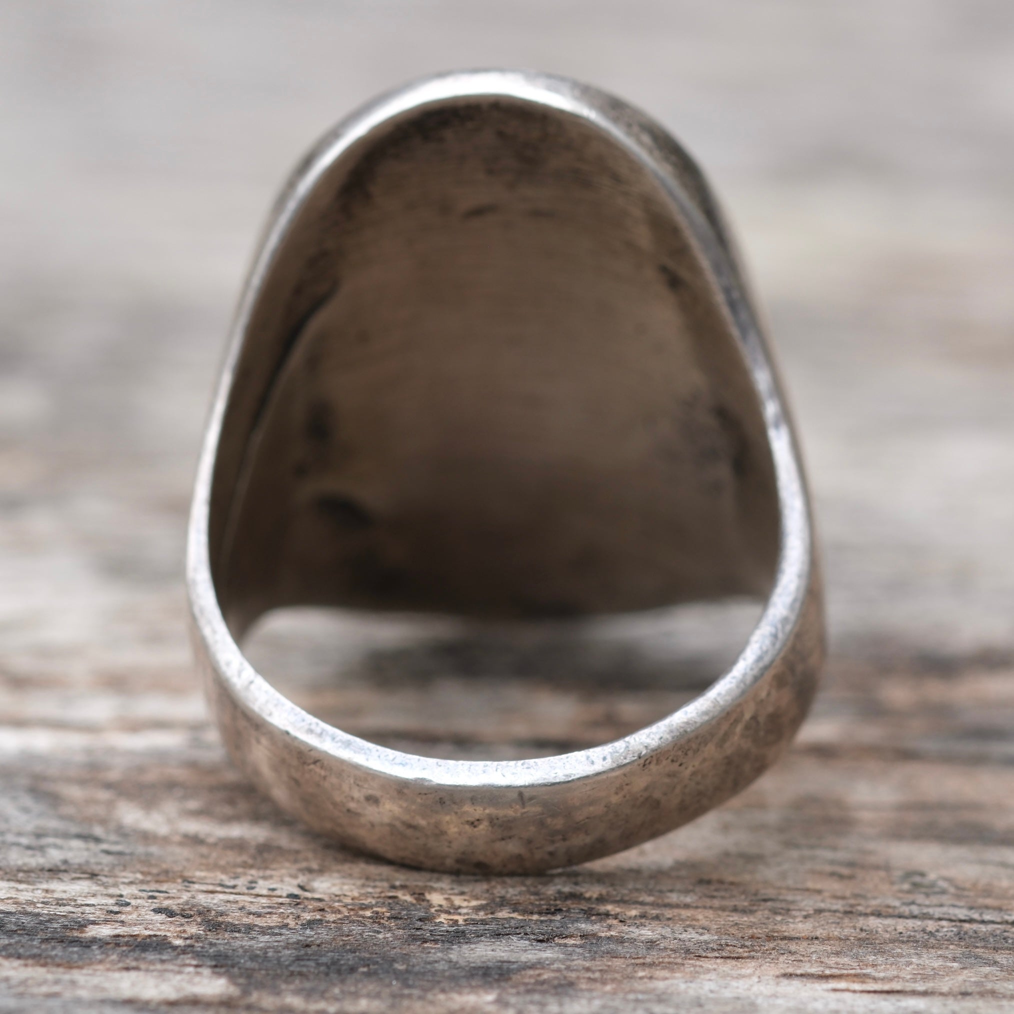 Vintage Sterling Turquoise and Coral Inlay Ring 9.75