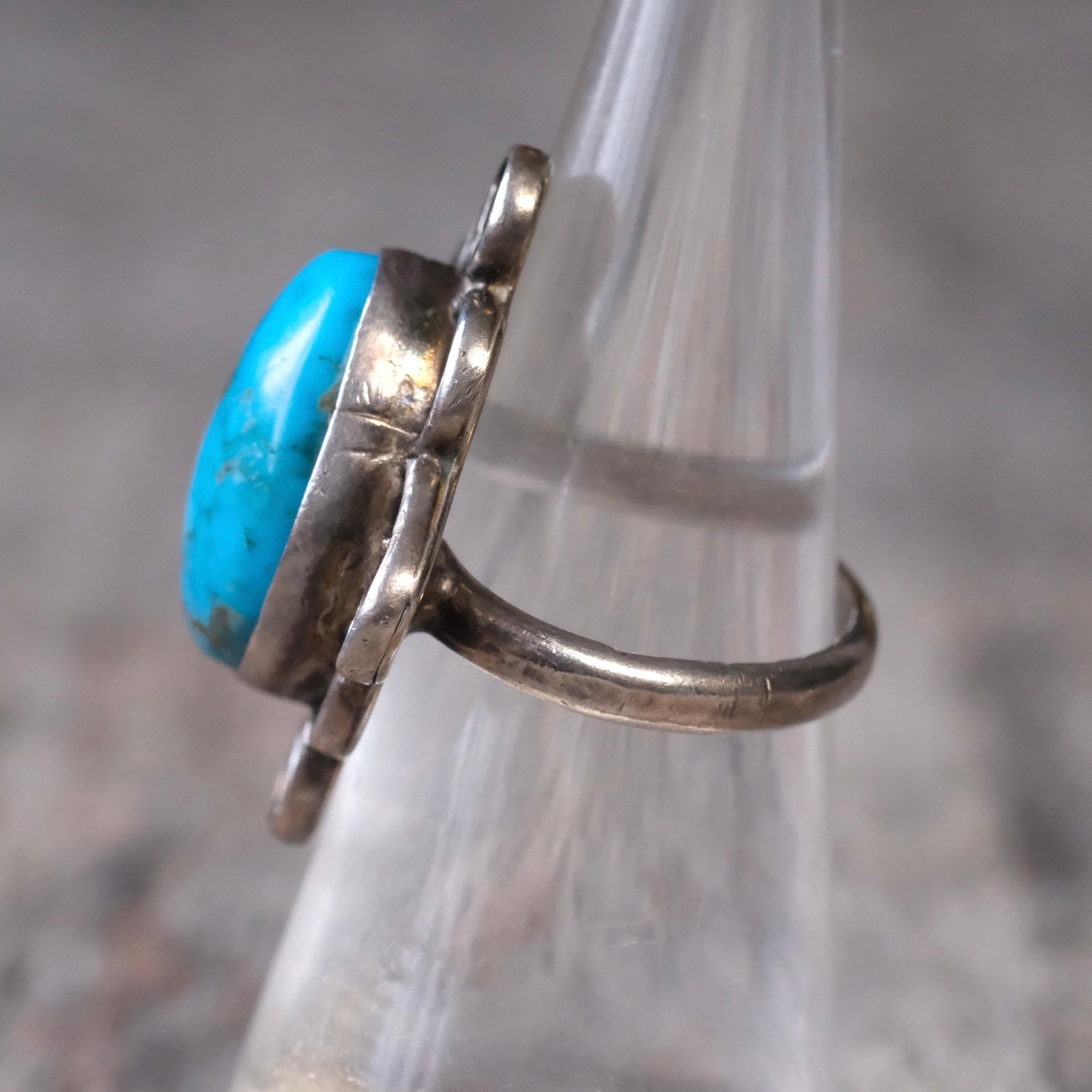 Vintage Sterling Turquoise Ring 6.25