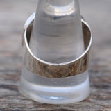 Vintage Sterling Silver Turquoise Cigar Band Ring 11.5