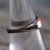 Vintage Sterling Multistone Inlay Band 7