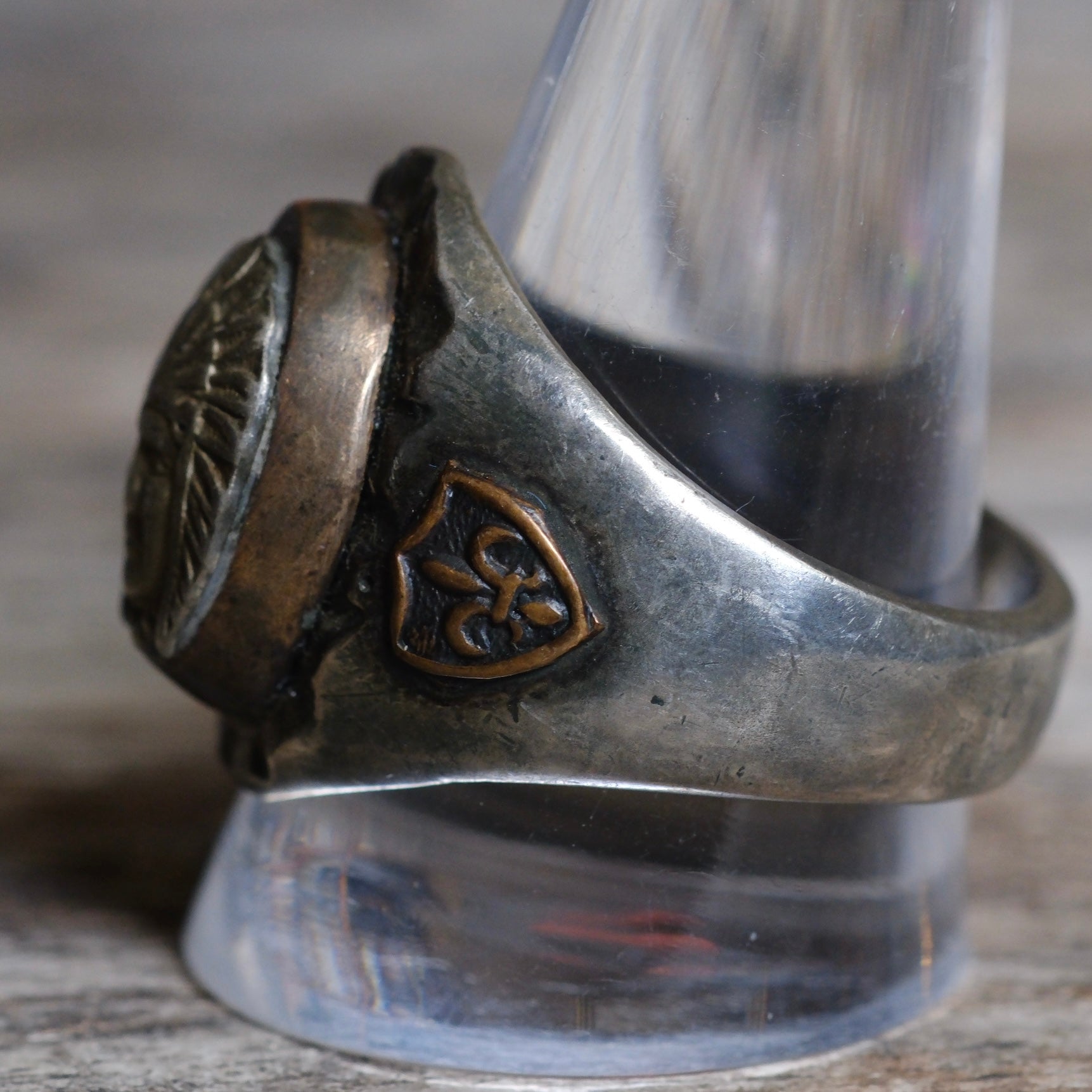 Vintage Mexican Biker Souvenir Big Chief Ring 12.25