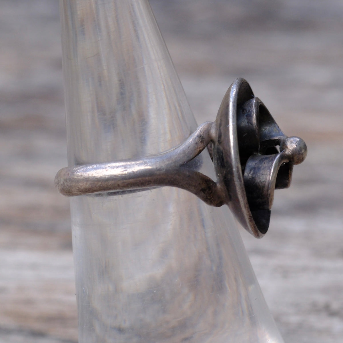Vintage Sterling Floral Ring 5