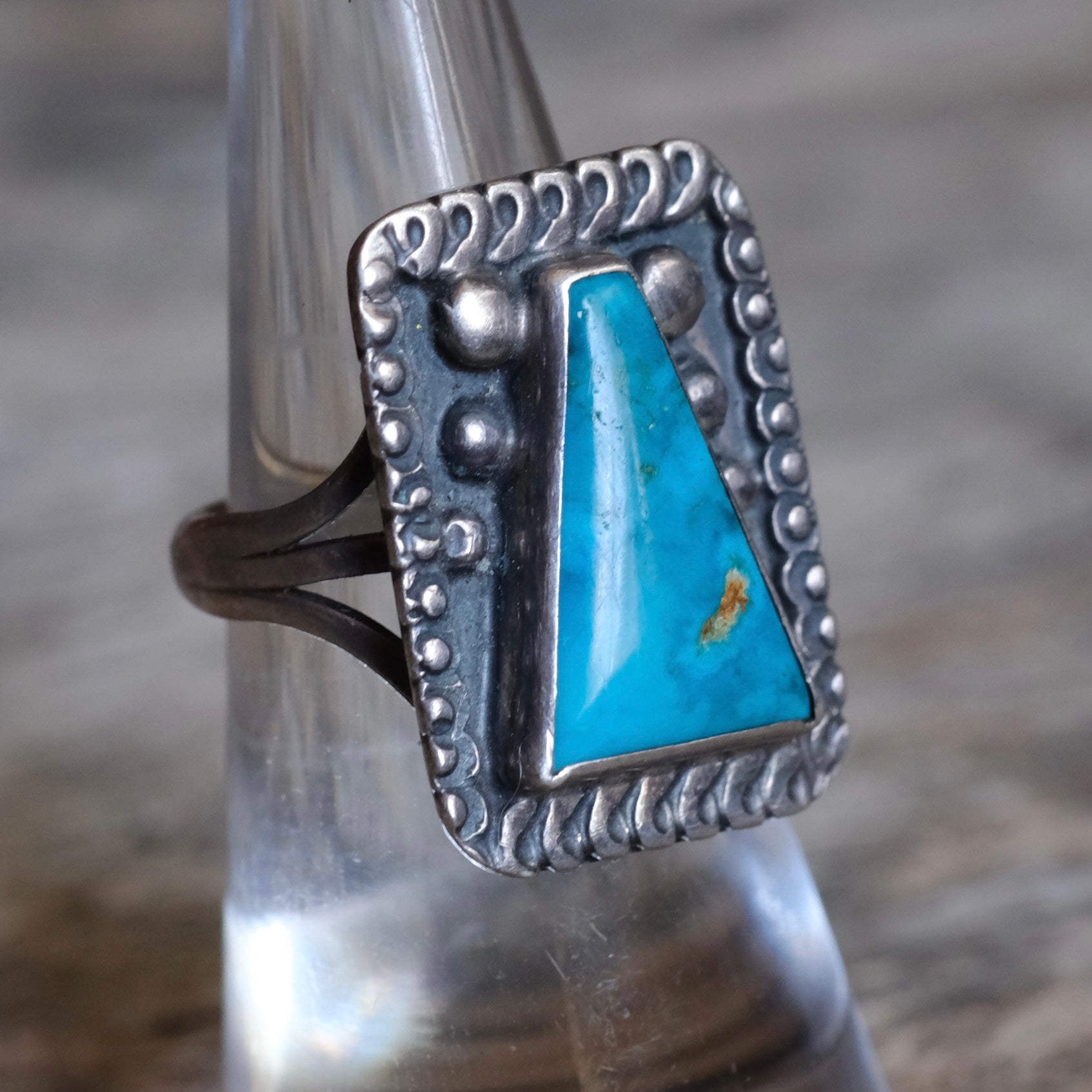 Vintage Sterling Turquoise Ring 6