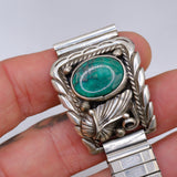 Vintage Sterling Turquoise Feather Watch Band