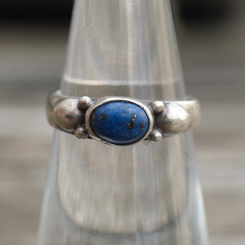 Vintage Sterling Lapis Band 5.25