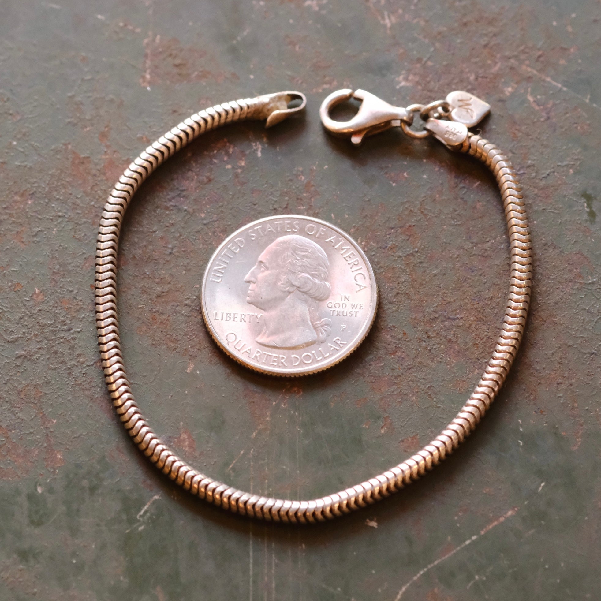 Vintage Sterling Snake Chain Bracelet