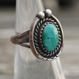 Vintage Sterling Turquoise Ring 5.5
