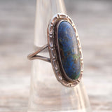 Vintage Sterling Chrysocolla Ring 6.5