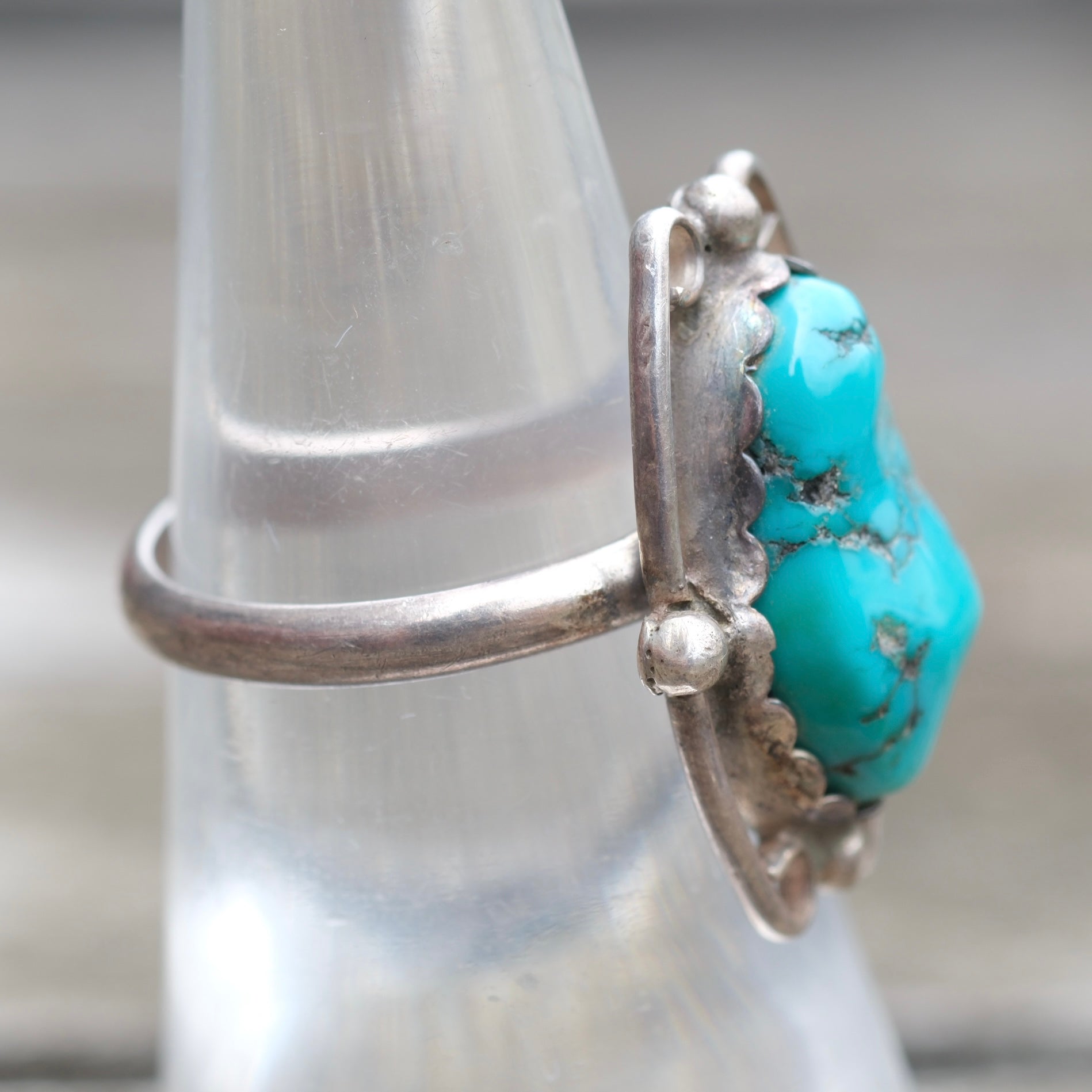 Vintage Sterling Turquoise Ring 6
