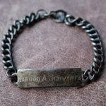 Vintage Sterling Silver Military ID Bracelet