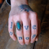 Vintage Sterling Turquoise Ring 6