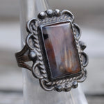 Vintage Sterling Agate Ring 5