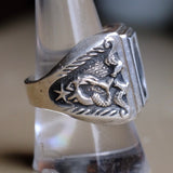 Vintage Sterling Centurion Signet Ring 10