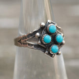 Vintage Sterling Turquoise Ring 5.75