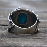 Vintage Sterling Turquoise Band 6.5