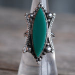 Vintage Sterling Green Carnelian Ring 6