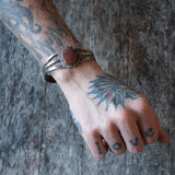 1950's Vintage Agate Stamped Cuff