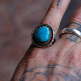 Vintage Sterling Turquoise Ring 7.5