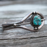 Vintage Sterling Turquoise Cuff