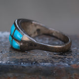 Vintage Sterling Turquoise Inlay Band 7