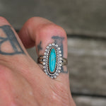 Vintage Sterling Turquoise Ring 5.75