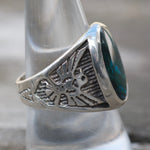 1980's Vintage Sterling Abalone Thunderbird Ring