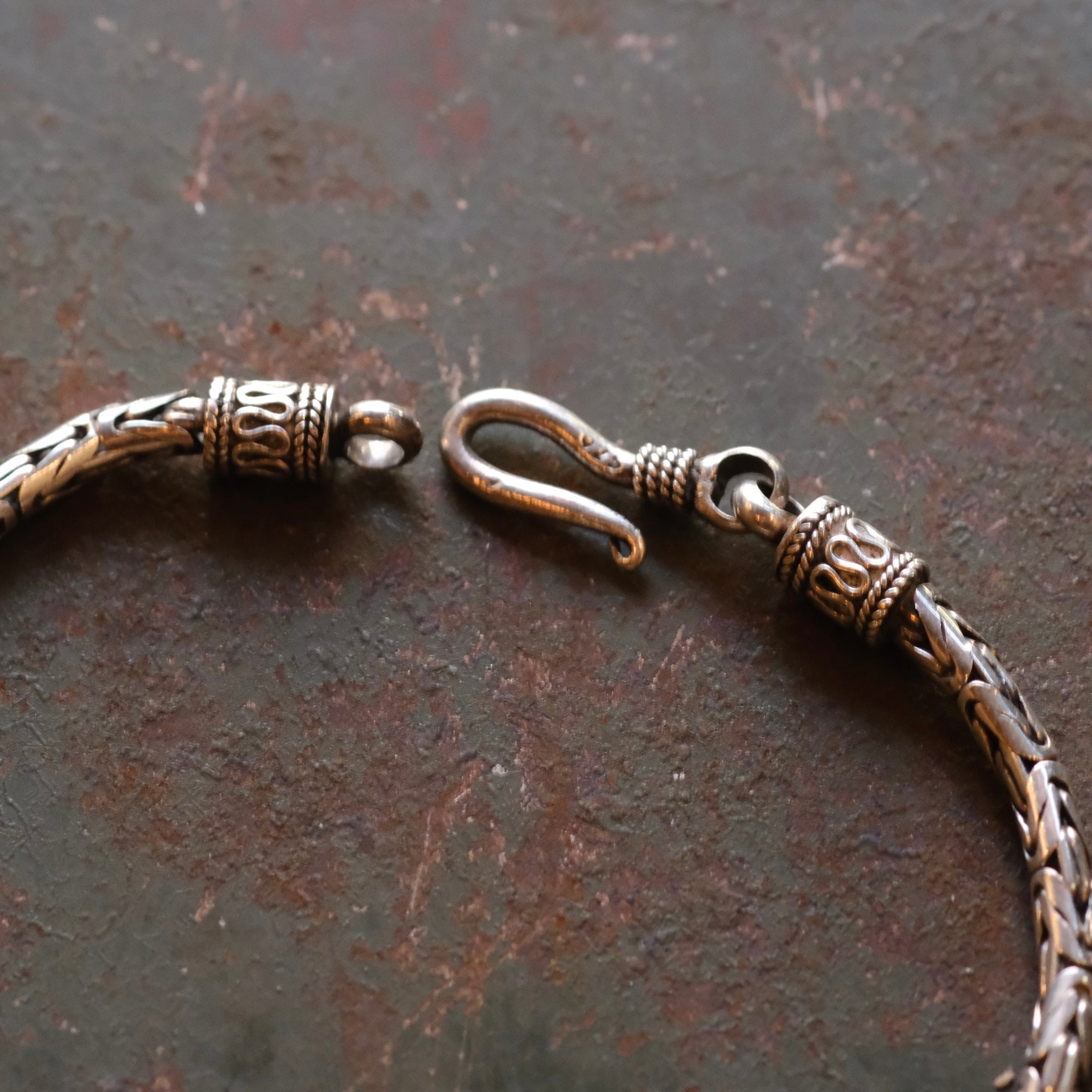 Vintage Sterling Byzantine Chain Bracelet