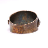 Vintage Sterling Turquoise Floral Band 9.75