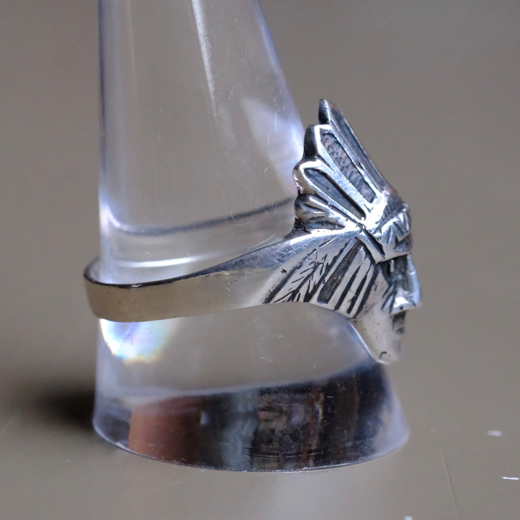 Vintage Sterling Chief Ring 10.75