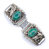 Vintage Sterling Turquoise Feather Watch Band