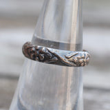 Vintage Sterling Floral Band 6