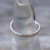 Vintage Sterling Onyx and Mother Of Pearl Inlay Ring 6