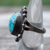 Vintage Sterling Turquoise Ring 6.25